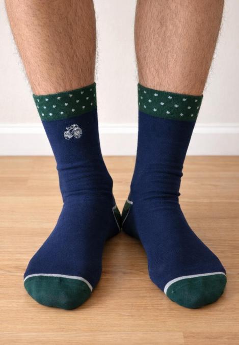 Șosete Bărbătești Organice Fără Cusătură, culoare bleumarin ,Engros